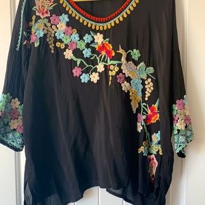 johnny Was the Merielle blouse black medium